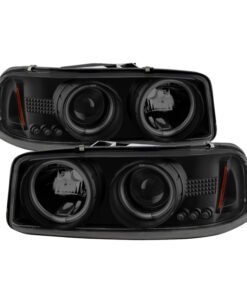 Spyder GMC Sierra 1500/2500 99-06 Projector Headlights CCFL Halo LED Blk Smke PRO-YD-CDE00-CCFL-BSM