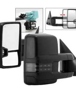 xTune Chevy Silverado 03-06 G2 Heated Smoke LED Signal Telescoping Mirrors MIR-CS03S-G2-PWH-SM-SET