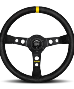 Momo MOD07 Steering Wheel 350 mm -  Black Suede/Black Spokes/1 Stripe