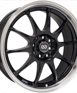 Enkei J10 17x7 4x100/114.3 42mm Offset 72.62mm Bore Dia Matte Black w/ Machined Lip Wheel