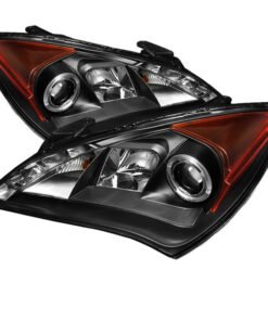 Spyder Hyundai Genesis 10-12 Projector Halogen Model- LED Halo DRL Blk PRO-YD-HYGEN09-DRL-BK