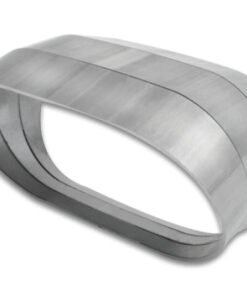 Vibrant Vertical 304 SS Oval Pie Cuts 4.0in OD Tight 45 Degree Elbow
