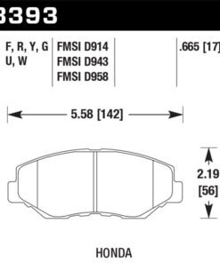 Hawk 15 Honda Accord Race Front DTC-30 Brake Pads
