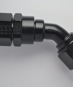 Fragola -8AN Real Street x 45 Degree Hose End Black For PTFE Hose