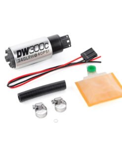 DeatschWerks 340lph DW300C Compact Fuel Pump w/ Universal Install Kit (w/o Mounting Clips)