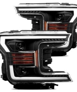 AlphaRex 18-20 Ford F-150 LUXX Style Projector Headlights Alpha Black w/Activation Light/DRL
