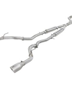 aFe POWER Takeda 2.5in 304 SS CB Exhaust w/ Polished Tips 17-19 Infiniti Q60 V6-3.0L (tt)