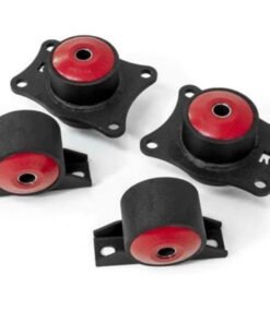 Innovative 00-09 Honda S2000 F-Series Black Steel Mounts 85A Bushings (Rear Diff Mounts OEM Diff)