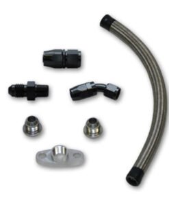 Vibrant Univ Top Mount Oil Drain Kit incl 20in Teflon lined S.S. hose Fitting