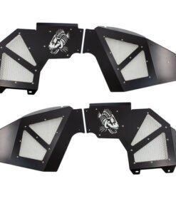 Fishbone Offroad 2018+ Jeep Wrangler JL Front Pair Aluminum - Black Powdercoat Inner Fenders