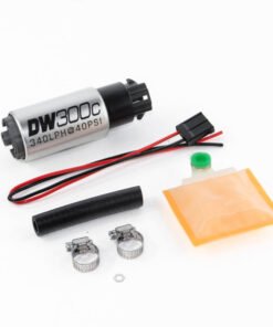 DeatschWerks 340lph DW300C Compact Fuel Pump w/ Universal Install Kit (w/ Mounting Clips)
