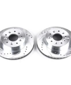 Power Stop 63-82 Chevrolet Corvette Front Evolution Drilled & Slotted Rotors - Pair