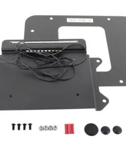 Kentrol 07-09 Jeep Wrangler JK BackSide License Plate Mount with LEDs - Textured Black