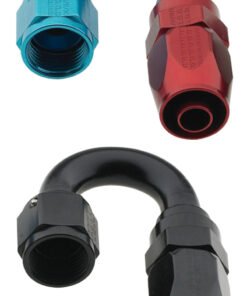 Fragola -4AN x 180 Degree Pro-Flow Hose End - Black