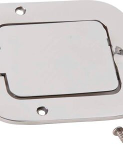 Kentrol 77-95 Jeep CJ/Wrangler YJ Billet Style Gas Hatch - Polished Silver