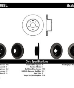 StopTech 08-09 Infiniti EX35 / 05-08 G35 / 09 G37 / 06-09 M35/M45 Drilled Left Rear Rotor