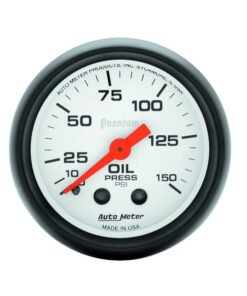 Autometer Phantom 52mm 150 PSI Mechanical Oil Pressure Gauge