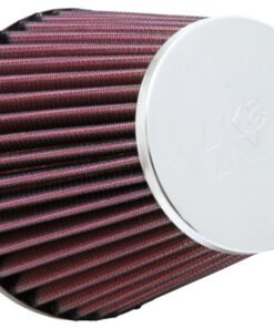 K&N Universal Chrome Filter - Round Tapered 3in Flange ID / 5in Base OD / 3.5in Top OD / 4.625in H
