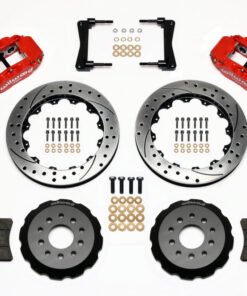 Wilwood Narrow Superlite 6R Front Hat Kit 13.06in Drill Red 2005-2014 Mustang