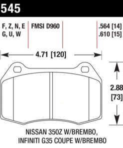 Hawk 03-07 G35/ 03-09 350z/03-06 Sentra w/ Brembo DTC-30 Front Brake Pads