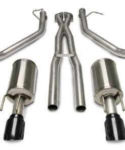 Corsa 05-06 Pontiac GTO 6L V8 2.5in Sport Cat-Back Exhaust + XPipe w/Dual Exit Single 4in BlackTips