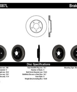 StopTech 05-10 Ford Mustang Slotted & Drilled Left Rear Rotor