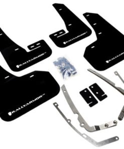 Rally Armor 2015+ VW Golf/GTI/TSI UR Black Mud Flap w/ White Logo