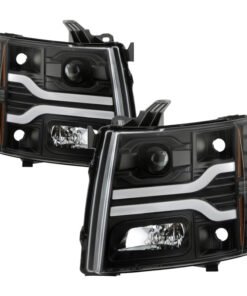 Spyder Chevy Silverado 1500 07-13/2500HD/3500HD 07-14 LED Black PRO-YD-CS07V3PL-BK