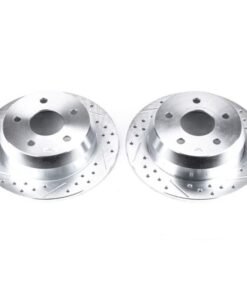 Power Stop 99-04 Jeep Grand Cherokee Rear Evolution Drilled & Slotted Rotors - Pair