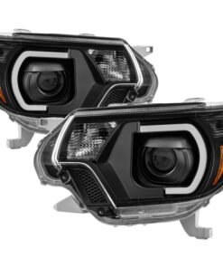 xTune Toyota Tacoma 12-15 Headlights - Light Bar DRL - Black PRO-JH-TTA12-LBDRL-BK