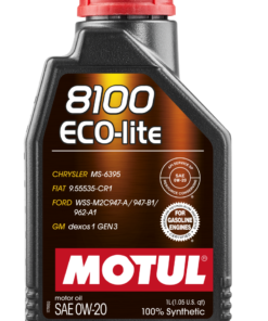 Motul 1L Synthetic Engine Oil 8100 0W20 ECO-LITE - Case of 12