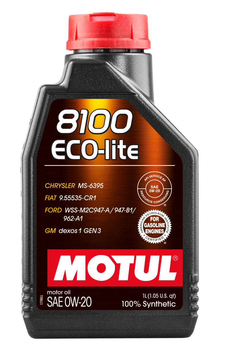 Motul 1L Synthetic Engine Oil 8100 0W20 ECO-LITE - Case of 12