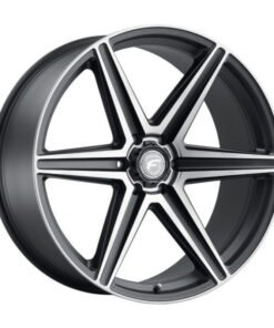 Forgestar F012 24X10 X6 6X139.7 ET25 BS6.5 Satin Black w/ Machine Lip DDT 106.1