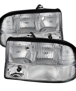 Xtune Oldsmobile Bravada 98-01 Crystal Headlights Chrome HD-JH-GS1598-AM-C