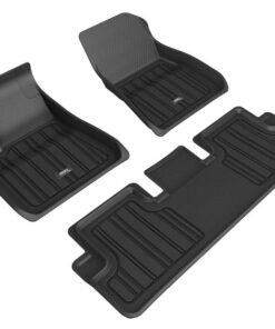 3D MAXpider 2020-2022 Tesla Model 3 Elitect 1st & 2nd Row Floormats - Black