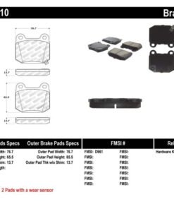 StopTech Performance ST-22 2-Piston Rear Caliper Brake Pads