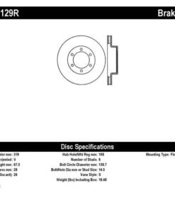 StopTech 07-08 Toyota FJ Cruiser / 05-08 Tacoma (6 lug) / 03-08 4 Runner (319mm disc) SportStop Slo