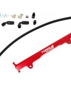 Torque Solution Mitsubishi Evo X Billet Aluminum Fuel Rail - Red