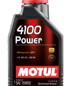 Motul 1L Engine Oil 4100 POWER 15W50 - VW 505 00 501 01 - MB 229.1 - Case of 12