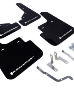 Rally Armor 2014+ Mazda3/Mazdaspeed3 UR Black Mud Flap w/ White Logo