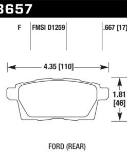 Hawk 07-10 Ford Edge / Lincoln MKX / Mazda CX-7/CX-9 HPS Street Rear Brake Pads