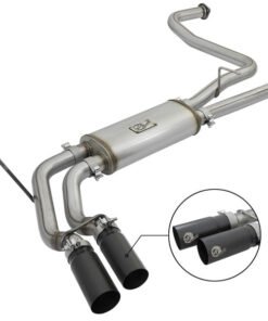 aFe POWER Rebel Series 2-1/2in 409 SS Cat Back Exhaust w/ Black Tips 16-17 Nissan Titan V8 5.6L