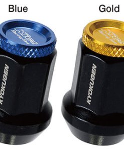 Project Kics Kyokugen Lug Nut Set (20) 12x1.50 Black Aluminum w/Red Cap