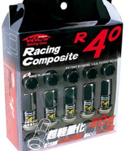 Project Kics 12x1.25 R40 Lug Nuts - Black (20 Pcs)