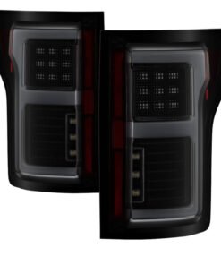 Spyder 15-18 Ford F-150 LED Tail Lights (w/Blind Spot) - Black Smoke (ALT-YD-FF15015BS-LBLED-BSM)