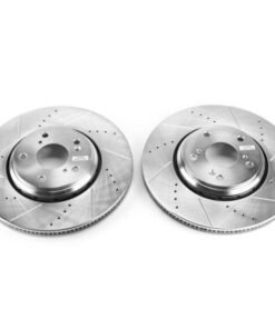 Power Stop 17-18 Acura ILX Front Evolution Drilled & Slotted Rotors - Pair