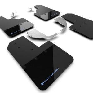 Rally Armor 21-22 Ford Bronco (Steel Bmpr - NO Rptr/Sprt - NO RR/RB) Blk Mud Flap w/Area Blue Logo