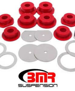 BMR 08-18 Dodge Challenger Rear Cradle Bushing Kit Polyurethane - Red
