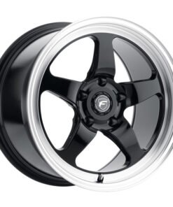 Forgestar F091 17X10 D5 Drag 5X120 ET45 BS7.3 Gloss Black w/ Machine Lip 78.1