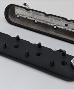 Granatelli 96-22 GM LS Standard Hieght Valve Cover w/Angled Coil Mount - Blk Wrinkle (Pair)